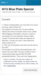 Mobile Screenshot of nyublueplate.wordpress.com