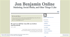 Desktop Screenshot of jonathanabenjamin.wordpress.com