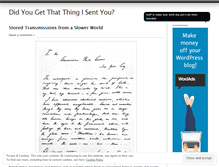 Tablet Screenshot of didyougetthatthing.wordpress.com