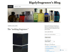 Tablet Screenshot of bigslyfragrance.wordpress.com