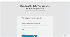 Desktop Screenshot of buildingthelifeyouwant.wordpress.com