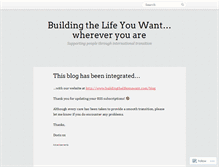 Tablet Screenshot of buildingthelifeyouwant.wordpress.com