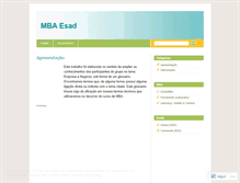 Tablet Screenshot of esadmba.wordpress.com