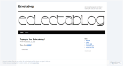 Desktop Screenshot of eclectablog.wordpress.com