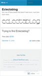 Mobile Screenshot of eclectablog.wordpress.com