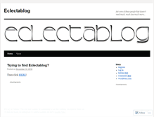 Tablet Screenshot of eclectablog.wordpress.com