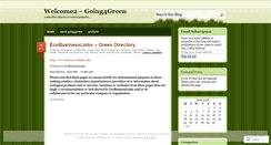 Desktop Screenshot of going4green.wordpress.com