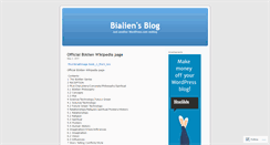 Desktop Screenshot of bialien.wordpress.com