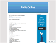 Tablet Screenshot of bialien.wordpress.com