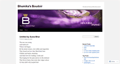 Desktop Screenshot of bhumikasboudoir.wordpress.com