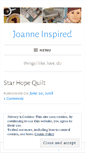 Mobile Screenshot of joanneinspired.wordpress.com