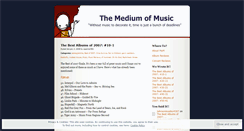 Desktop Screenshot of mediumofmusic.wordpress.com