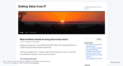 Desktop Screenshot of gettingvaluefromit.wordpress.com