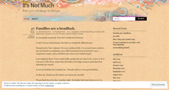 Desktop Screenshot of itsnotmuchitsenough.wordpress.com
