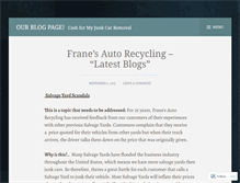 Tablet Screenshot of cashformyjunkcarremoval.wordpress.com