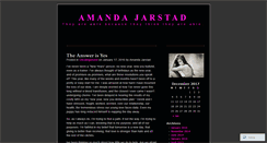 Desktop Screenshot of amandajarstad.wordpress.com