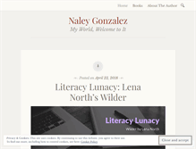 Tablet Screenshot of naleygonzalez.wordpress.com