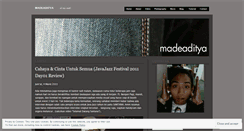Desktop Screenshot of madeaditya.wordpress.com