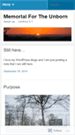 Mobile Screenshot of memorial4unborn.wordpress.com