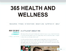 Tablet Screenshot of 365healthandwellness.wordpress.com