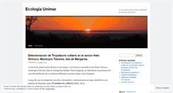 Desktop Screenshot of ecologiaunimar.wordpress.com