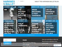 Tablet Screenshot of harknessballet.wordpress.com