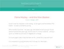 Tablet Screenshot of lesliecomment.wordpress.com