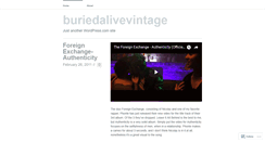 Desktop Screenshot of buriedalivevintage.wordpress.com