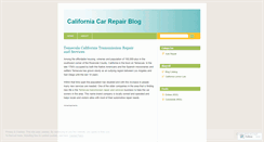 Desktop Screenshot of californiacarrepair.wordpress.com