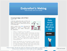 Tablet Screenshot of endurefort.wordpress.com