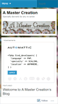 Mobile Screenshot of amastercreation.wordpress.com