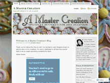Tablet Screenshot of amastercreation.wordpress.com