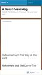 Mobile Screenshot of agreatforsaking.wordpress.com