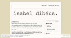 Desktop Screenshot of isabeldibeus.wordpress.com