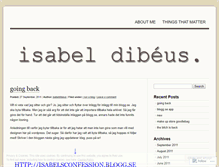 Tablet Screenshot of isabeldibeus.wordpress.com