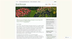 Desktop Screenshot of dearmanager.wordpress.com