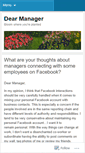 Mobile Screenshot of dearmanager.wordpress.com
