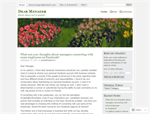 Tablet Screenshot of dearmanager.wordpress.com