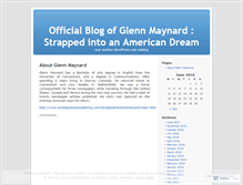 Tablet Screenshot of glennmaynard.wordpress.com