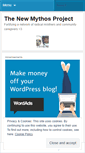 Mobile Screenshot of newmythosproject.wordpress.com