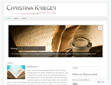 Tablet Screenshot of christinakrieger.wordpress.com