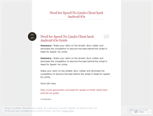 Tablet Screenshot of needforspeednolimitshackcheat.wordpress.com