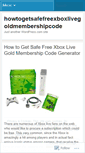 Mobile Screenshot of howtogetsafefreexboxlivegoldmembershipcode.wordpress.com