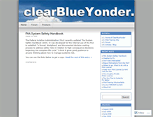 Tablet Screenshot of clearblueyonder.wordpress.com