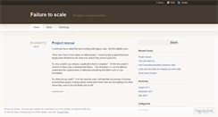 Desktop Screenshot of fail2scale.wordpress.com