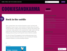 Tablet Screenshot of cookiesandkarma.wordpress.com