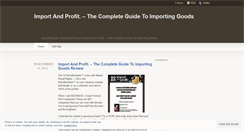 Desktop Screenshot of blogimportandprofit.wordpress.com