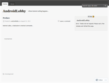 Tablet Screenshot of androidlobby.wordpress.com