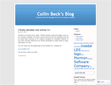 Tablet Screenshot of collinbeck.wordpress.com