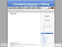 Tablet Screenshot of livetogetherdiealone.wordpress.com